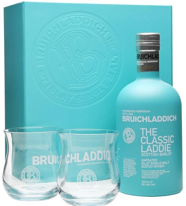 Купить Виски Bruichladdich, The Classic Laddie Scottish Barley, 2 glasses g...