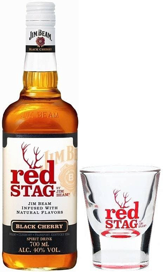 Red Stag Black Cherry with glass, 0.7 л